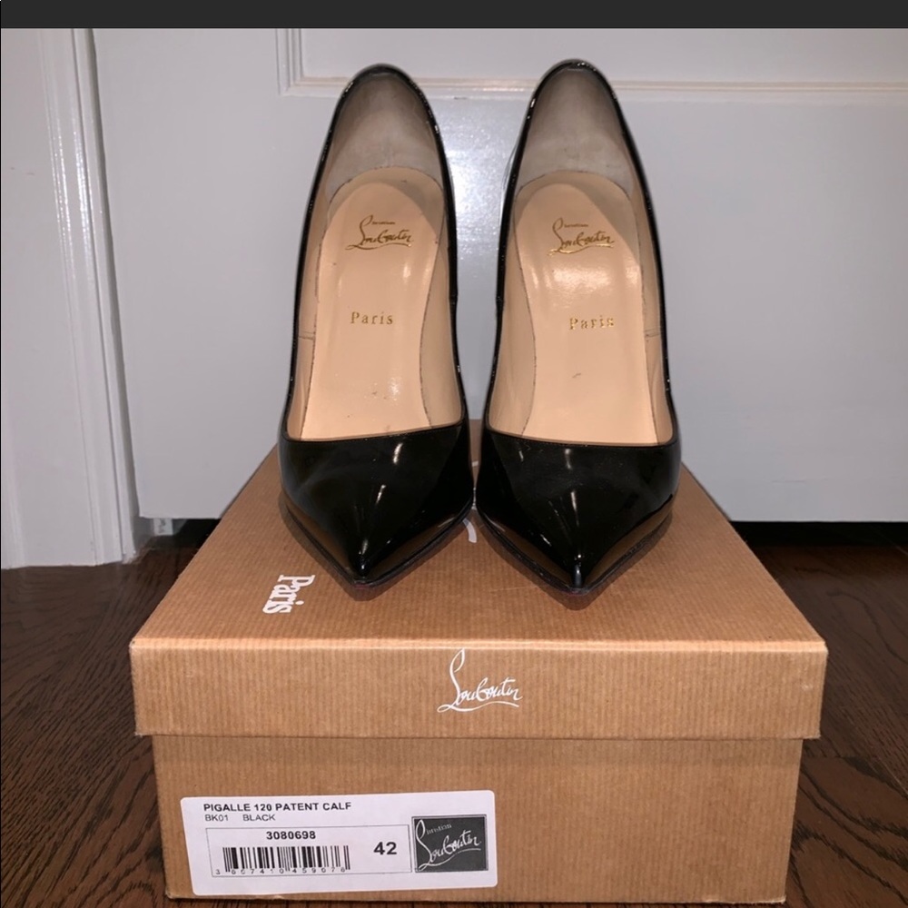 Louboutin Heels 👠Pigalle 120 Patent Calf Size 42